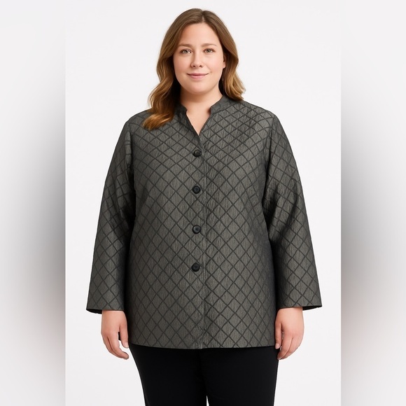 Coldwater Creek Tops - Coldwater Creek Textured Button-Front Jacket – Size 2X